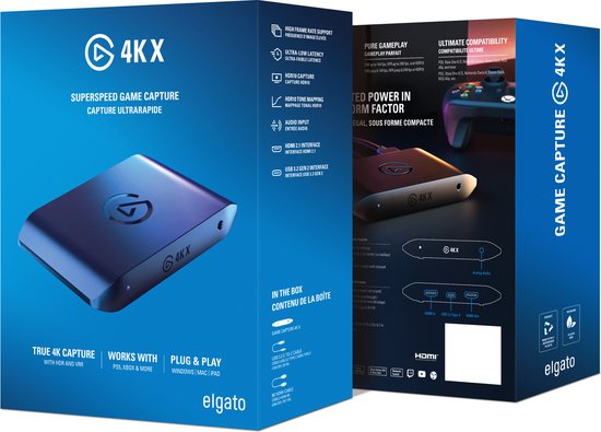 Elgato 4K X - Game Capture Card voor PS5, Xbox Series X|S, Switch