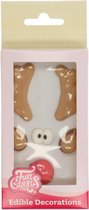 FunCakes Suikerdecoratie - Rudolph - 8 Stuks - Eetbare Taartdecoratie