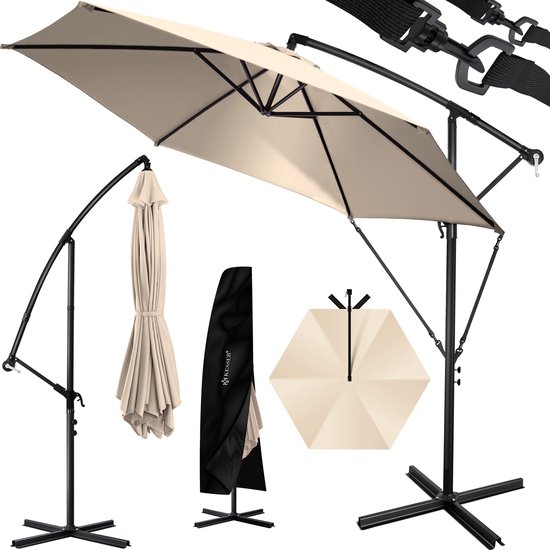 KESSER® Parasol Holly Rectangulaire Housse Pare-vent à manivelle