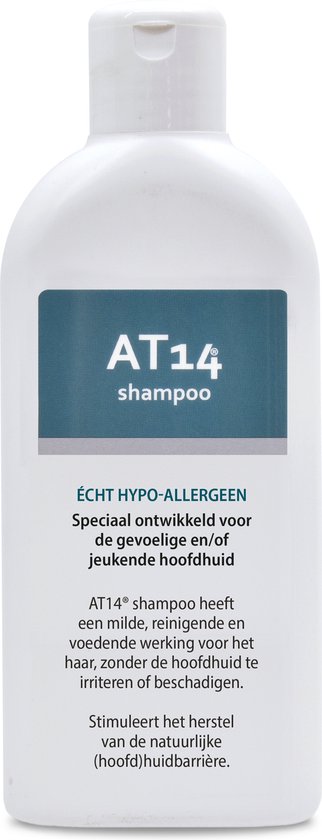 AT14® Shampoo | Hypoallergene shampoo | Eczeem | Contactallergie | Gevoelige huid | Droge en jeukende hoofdhuid | Shampoo zonder parfum