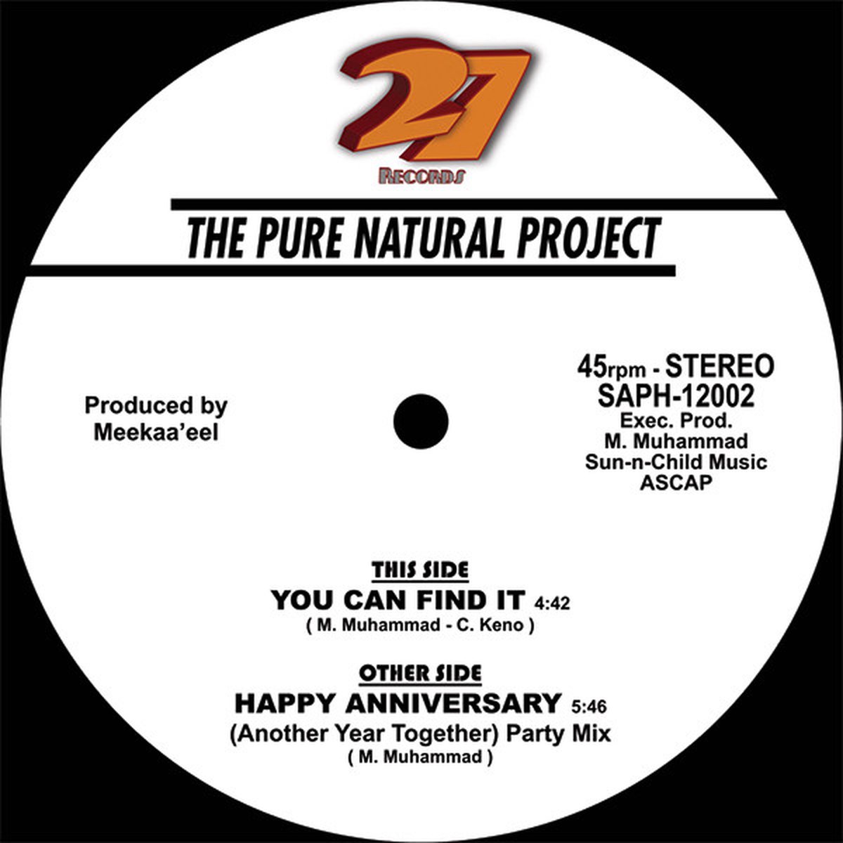 The Pure Natural Project – Happy Anniversary / You Can Find It - 12"