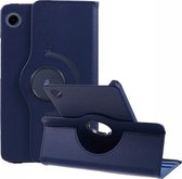 Phreeze Draaibare Tablet Hoes - Geschikt voor Samsung Galaxy Tab A9 Plus Hoesje - 11 inch - Eco Leer - 360° Graden Draaibaar - Elastiek Afsluiting - Donker Blauw