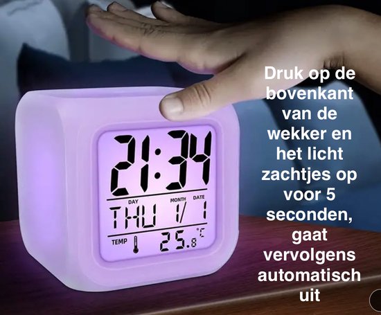 ORIA Kinderwekker met slaaptraining, 11 RGB-kleuren nachtverlichting, dubbele alarmen, sluimeren, kinderslot, 10 geluiden, 5 helderheid, automatisch dimbaar, Ok to Wake klok voor peuters, jongens