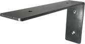 Maison DAM 1x Plankdrager L vorm - Wandsteun - 30cm - Staal met blanke coating - incl. bevestiging accessoires