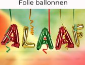 Design407 - Folie ballonnen Alaaf - Rood Geel Groen - Carnaval - Vastelaovend - Carnaval decoratie - Carnaval accessoires - Carnaval versiering - Limburg - Ballon - Folieballon