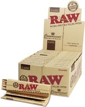 RAW Classic Rolling Papers Connoisseur - King Size Slim +  Tips