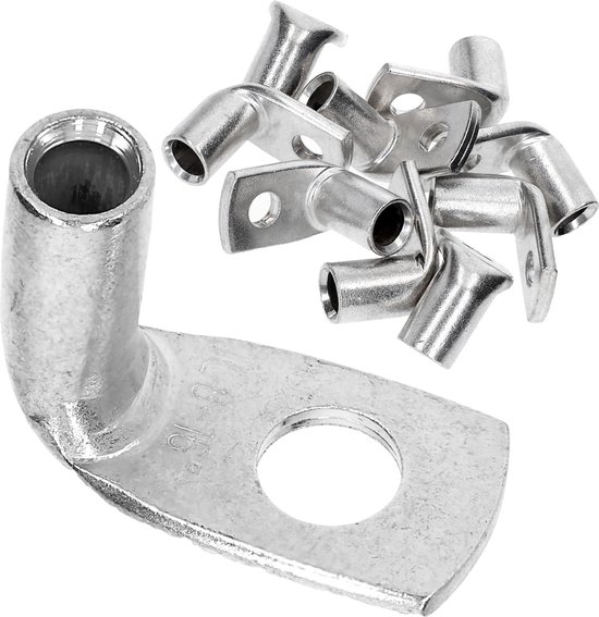 10x Rohrkabelschuhe 2,5mm² 90° M8 - Kalitec Made In Germany