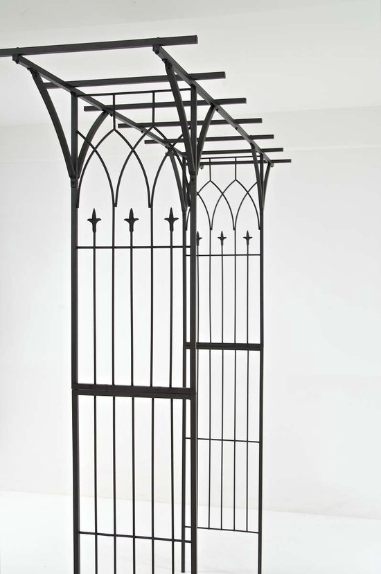 Rozen Kolom Klimrek Rek Help Ondersteuning Klimplanten Poort Metaal Zwart Pergola Tuin Decoratie Frame Pad