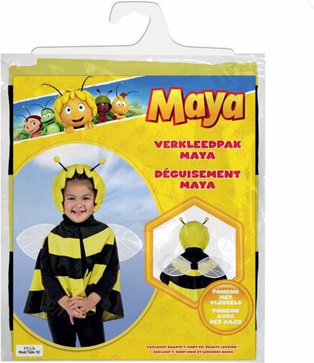 Maya de bij verkleedpak / carnaval / maat 110 / 3 tot 5 jaar / Maya de bij / Geel / Zwart / Unisex