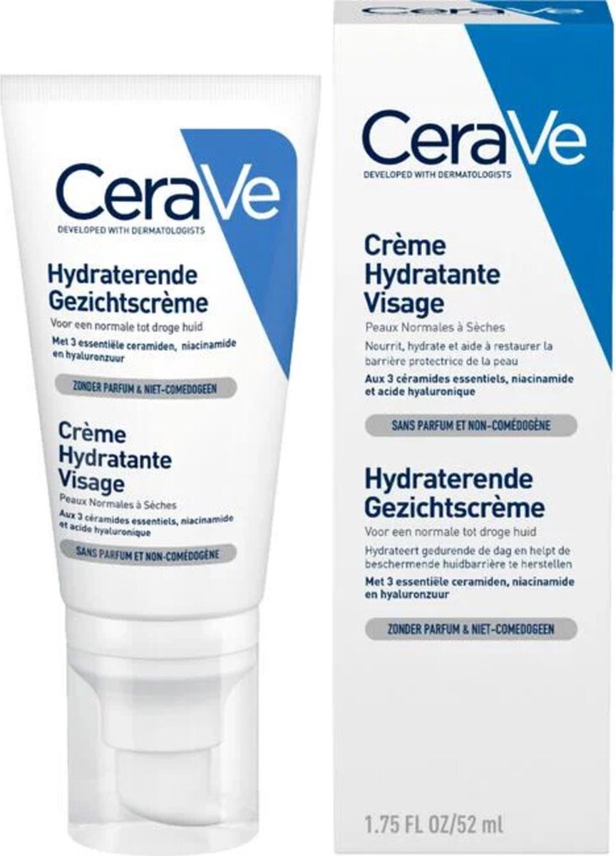 6x CeraVe Hydraterende Gezichtscrème 52 ml