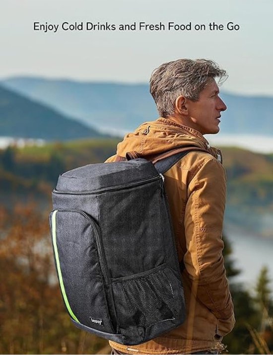 Sac à dos réfrigérant 30 litres - Sac à dos thermique - Sac à dos Cooler - Sac à dos réfrigérant - avec décapsuleur - Porte-bouteille