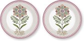 Pip Studio Plate Lily&Lotus Off White 21cm - Ontbijt Lunch bord set van 2 Lily & Lotus