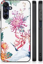 Smartphonehoesje Customize Geschikt voor Samsung Galaxy A15 GSM Hoesje met Zwarte rand Bird Flowers