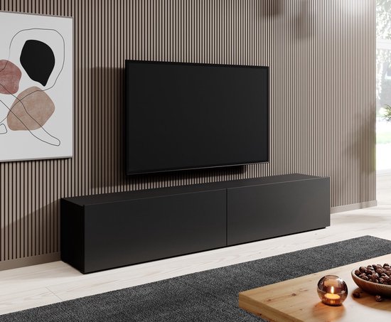 Nicesleep.nl - Madesa Modern TV-meubel - Mat zwart - 180 cm