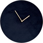 VB Luxury Design - Velvet wandklok - Minimalistisch design - Diameter 40cm - Stil uurwerk - handgemaakt - Black