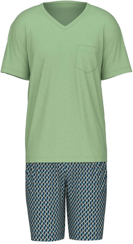 Calida Relax Imprint Pyjama korte broek - Zwart-Groen - 47187-613 - Mannen