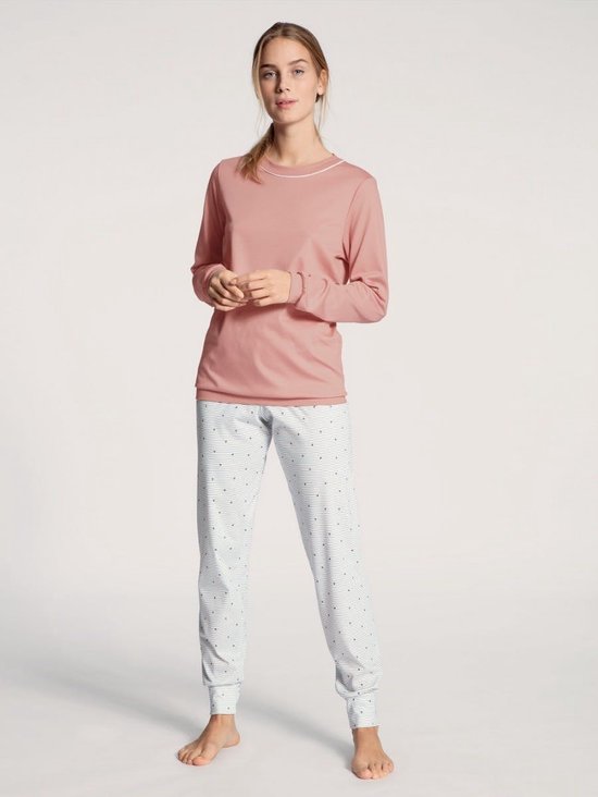 Calida Sweet Dreams Pyjama lange broek - 251 Pink - maat 44/46 (44-46) - Dames Volwassenen - Katoen/elastaan- 40536-251-44-46