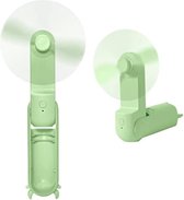 Handventilator - Mini Ventilator - Hand Ventilator - Mini ventilator Oplaadbaar - Mini Ventilator Usb - Groen