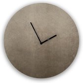 VB Luxury Design - Velvet wandklok - Minimalistisch design - Diameter 40cm - Stil uurwerk - handgemaakt - Feather Sand