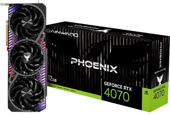 Gainward 4710562243864, GeForce RTX 4070, 12 GB, GDDR6X, 192 Bit, 7680 x 4320 Pixels, PCI Express x16 4.0