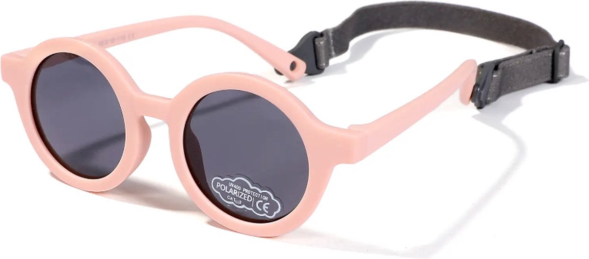 Goedkoopste Baby zonnebril - flexibel - met bandje - Roze- silicone