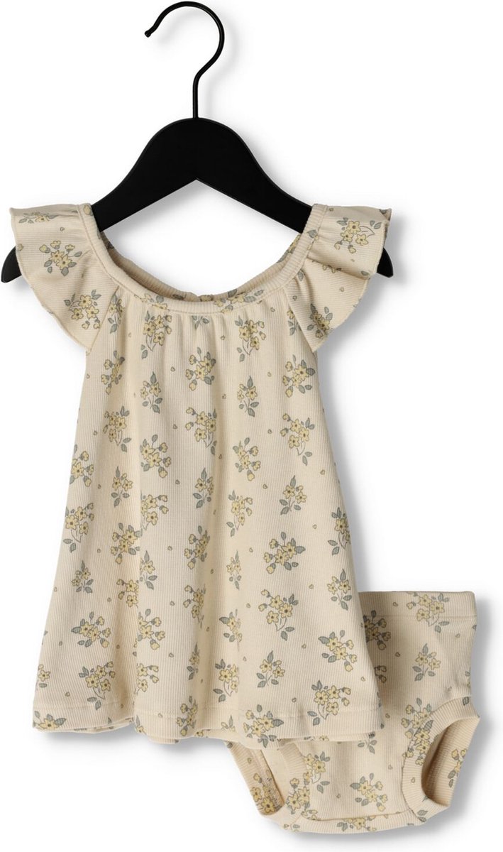 Quincy Mae Ruffle Swing Dress Jurken & Rokken Unisex - Beige - Maat 50/62