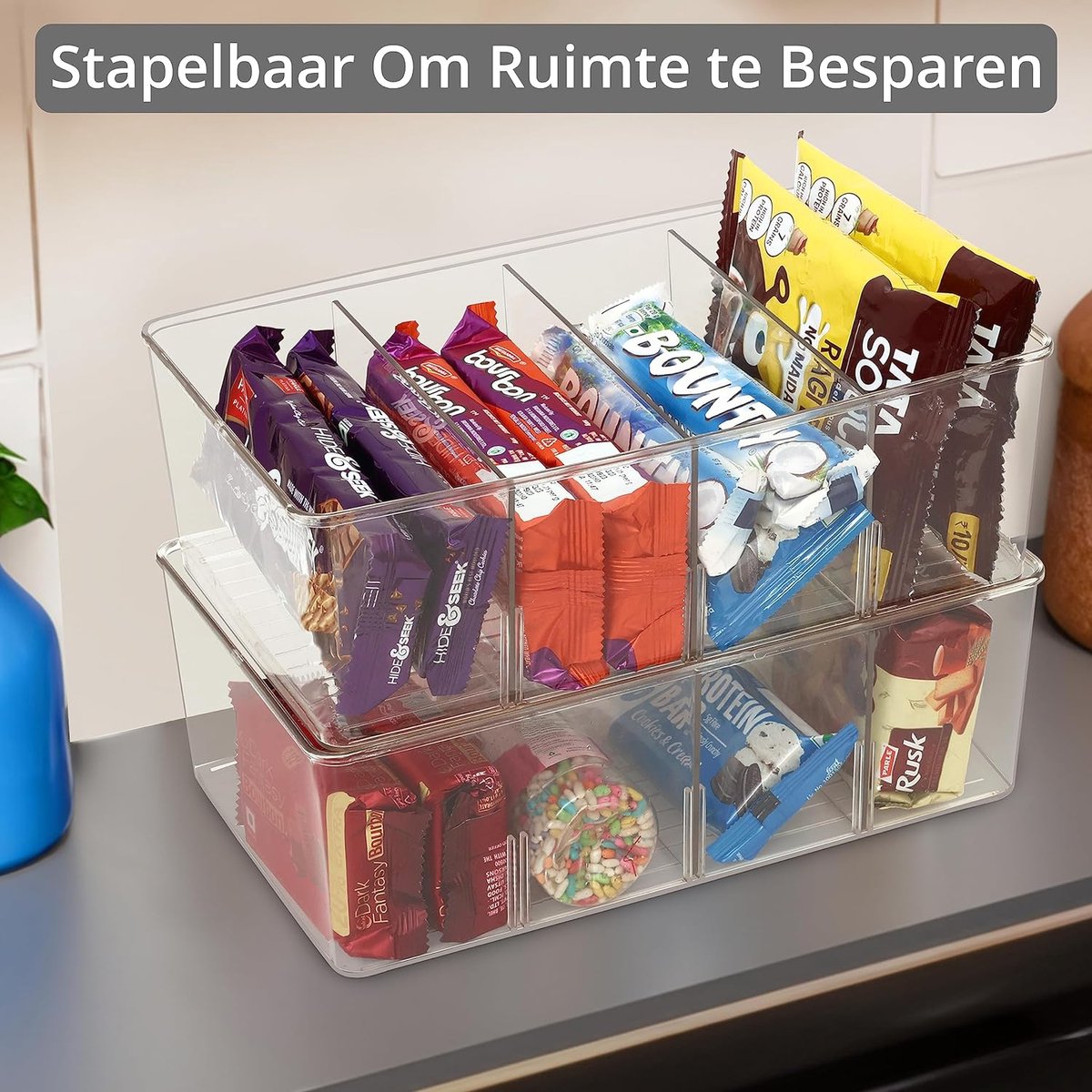 Opbergbakken Bijkeuken (Transparant) Set Koelkast-organizer [5 Pack]