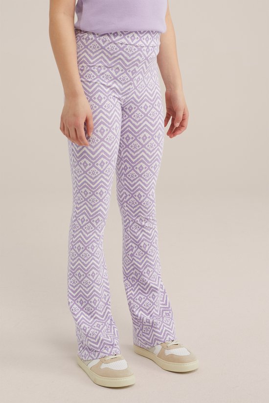 WE Fashion Meisjes flared legging met dessin