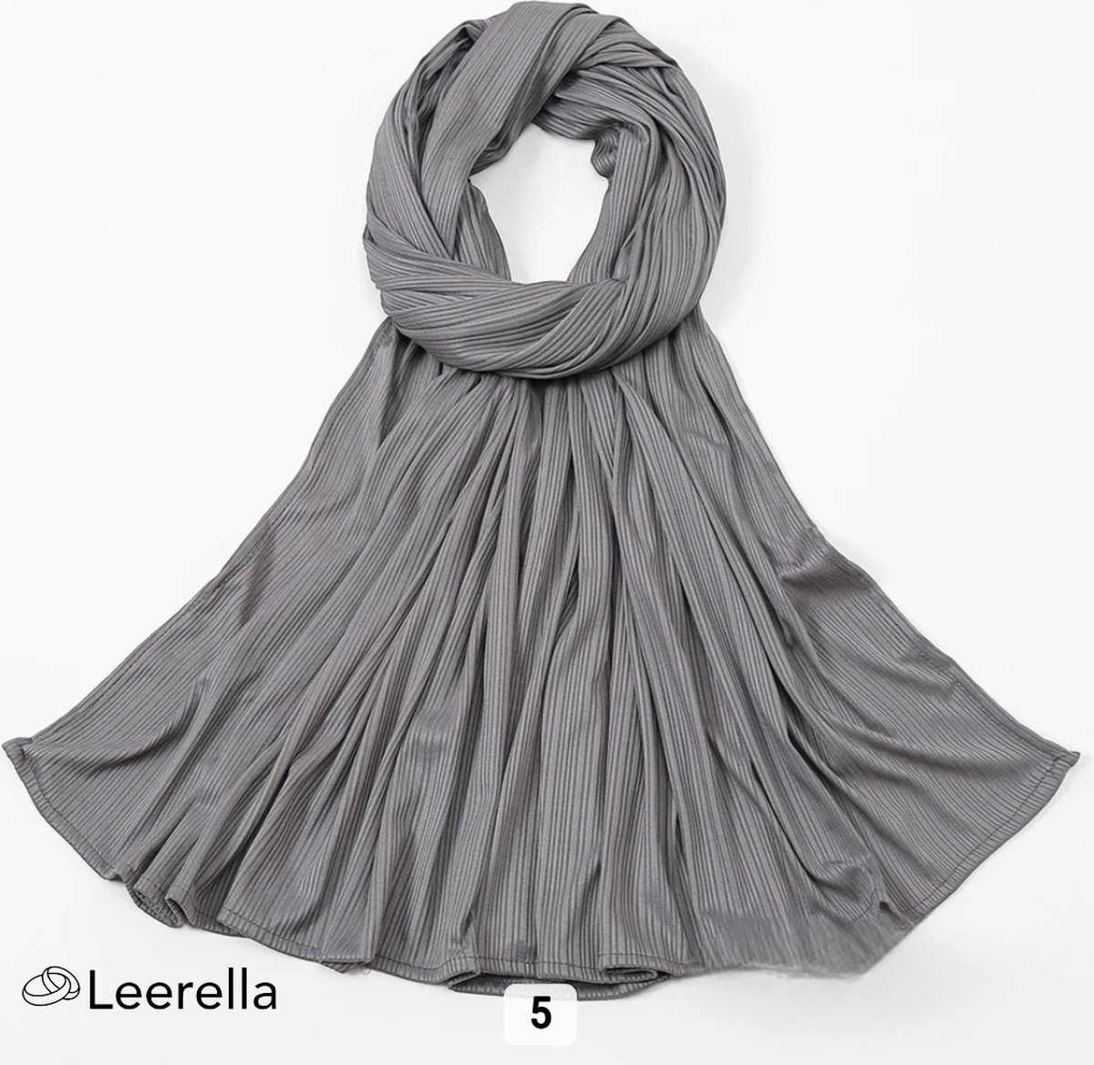 Leerella Oogverblindende Dames Sjaals – Hijab Grijs CLR5 - Monochrome Strepen in Nieuwe Mode 170x70cm: Een Perfect Moederdag, Verjaardag of Valentijnsdag Cadeau - Beschikbaar in 15 Prachtige Kleuren!