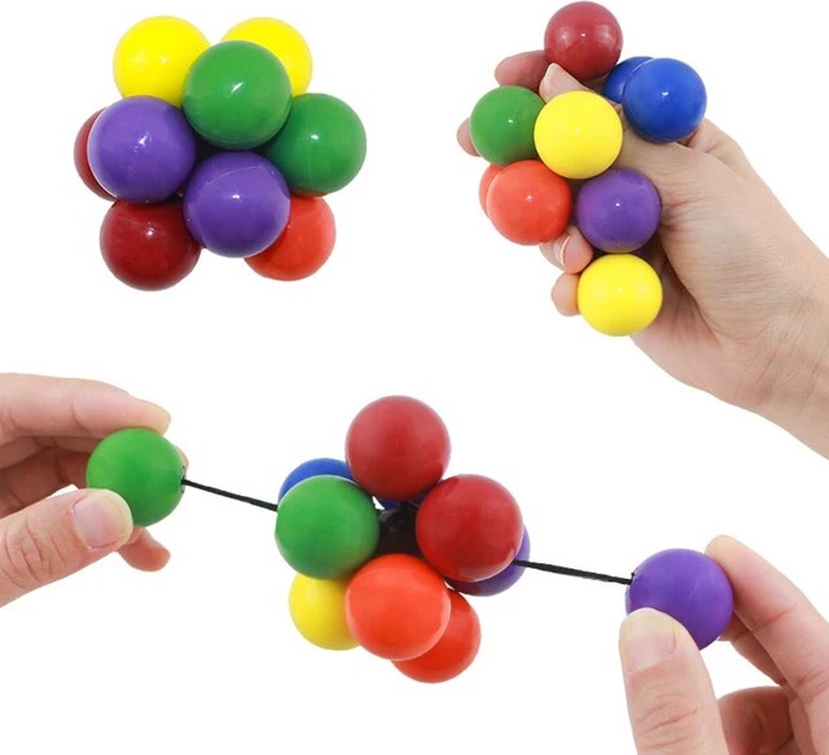 DNA Stress Ball - Fidget toys - Stressbal - Fidget - Squishy - Stressvermindering - Regenboog - Wonderprice
