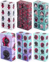 Case4You Infinite Magic Cube - Friemelkubus - Infinity Cube - Fidget Cube - Blauw/Roze