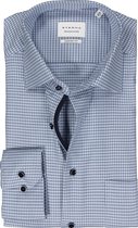 ETERNA comfort fit overhemd - twill - lichtblauw dessin (contrast) - Strijkvrij - Boordmaat: 50