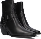 Notre-V Al334 Enkellaarsjes - Enkelboots met rits - Dames - Zwart - Maat 38