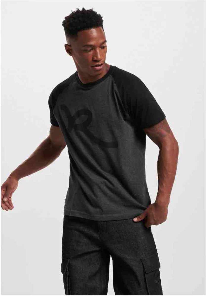 Rocawear - Logo Heren T-shirt - L - Grijs/Zwart