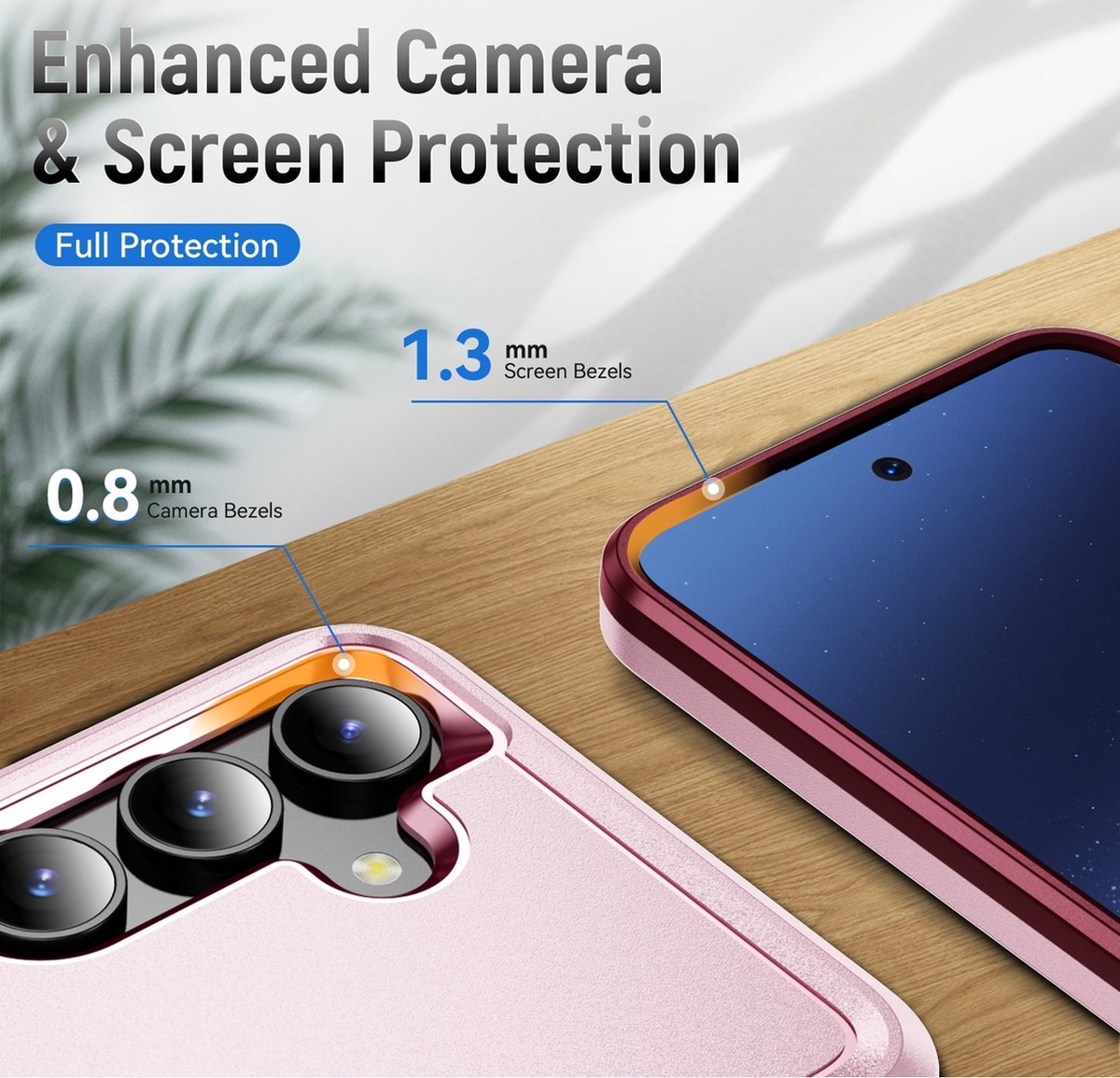 Mobigear Hoesje geschikt voor Samsung Galaxy S24 Telefoonhoesje Hardcase | Mobigear Heavy Armor Backcover Shockproof | Schokbestendig Galaxy S24 Telefoonhoesje | Anti Shock Proof - Roze