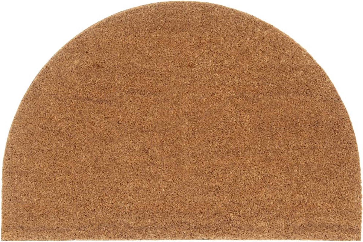 vidaXL - Deurmat - halfrond - 60x90 - cm - getufte - kokosvezel - naturel