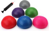 Set de 6 balles de Yoga semi-circulaires Sport Balance, Mini Thérapie , Ball de hérisson, balle de gymnastique dure pour la coordination, l'équilibre, l'entraînement Fitness , 16 cm