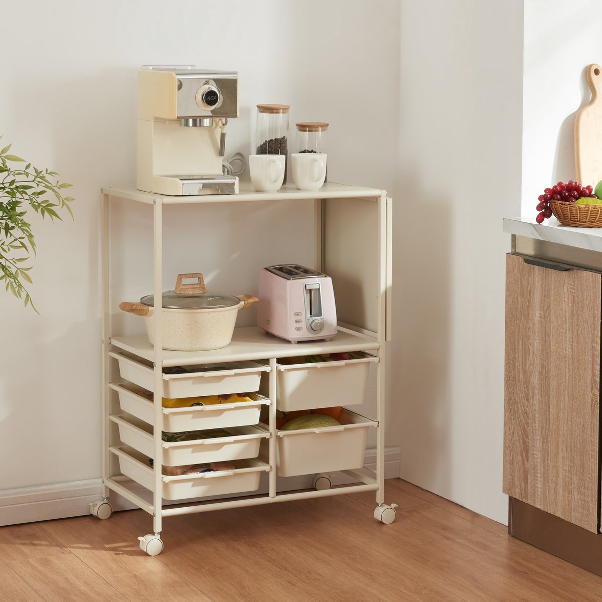 Keukentrolley Sørfold 100x37x85 cm wit