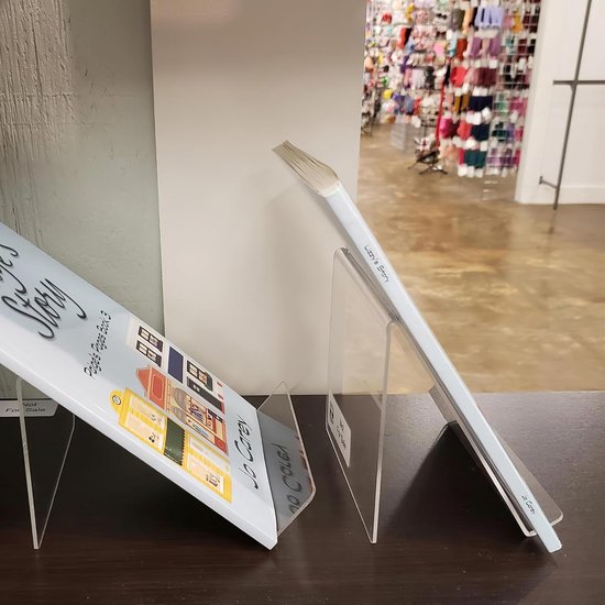 5 stuks boekenstandaard van transparant acryl, boekenstandaard, boekenstandaard van transparant acryl, fotoalbums en brochurehouder voor het bekijken van boeken enz