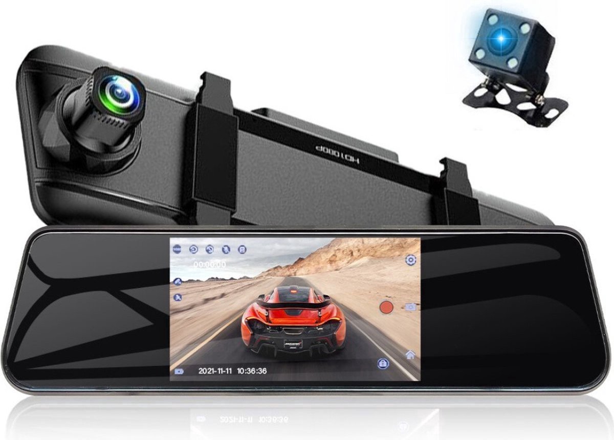 Bolture Dashcam Voor Auto - Voor en Achter - Achteruitrijcamera - Inclusief 32GB SD Kaart - 4K