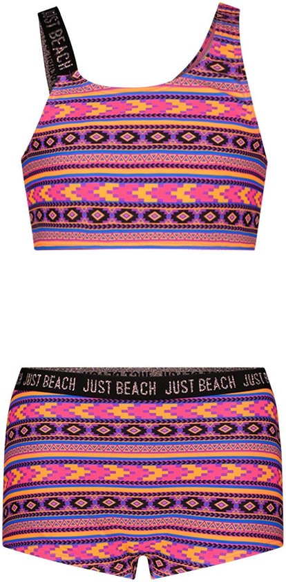 Just Beach J401-5014 Meisjes Bikini - Purple aztek - Maat 134-140