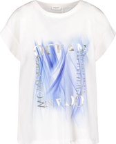 GERRY WEBER Dames Shirt met korte mouwen van duurzaam katoen Off-white-44