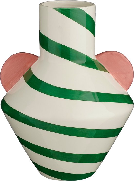 Mica Decorations Vase Stratt - H28 x Ø22 cm - Céramique - Vert