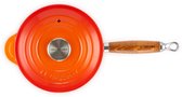 Le Creuset Steelpan - met deksel - Tradition - Oranjerood - ø 18 cm / 1.8 Liter