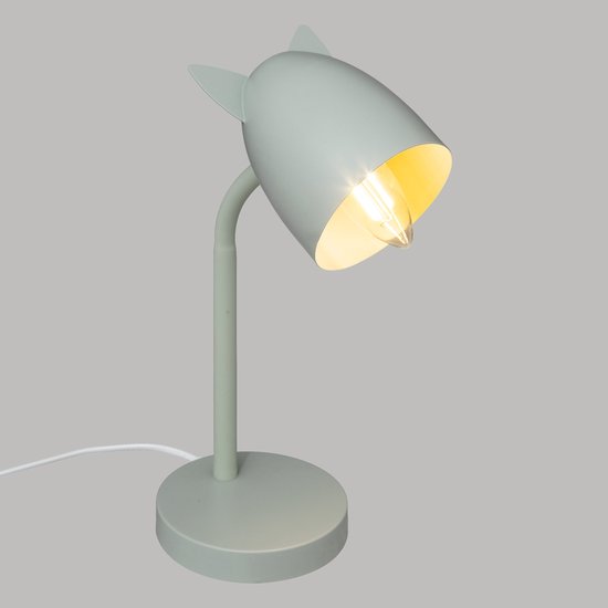 Atmosphera Kinderkamer bureaulamp - met oortjes - groen - metaal - 18 x 12,5 x 31 cm - tafellamp — afbeelding 3