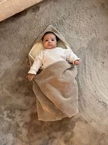 Baby Dearest baby wikkeldeken omslagdoek - teddie rib taupe -100x100 cm - newborn - badcape