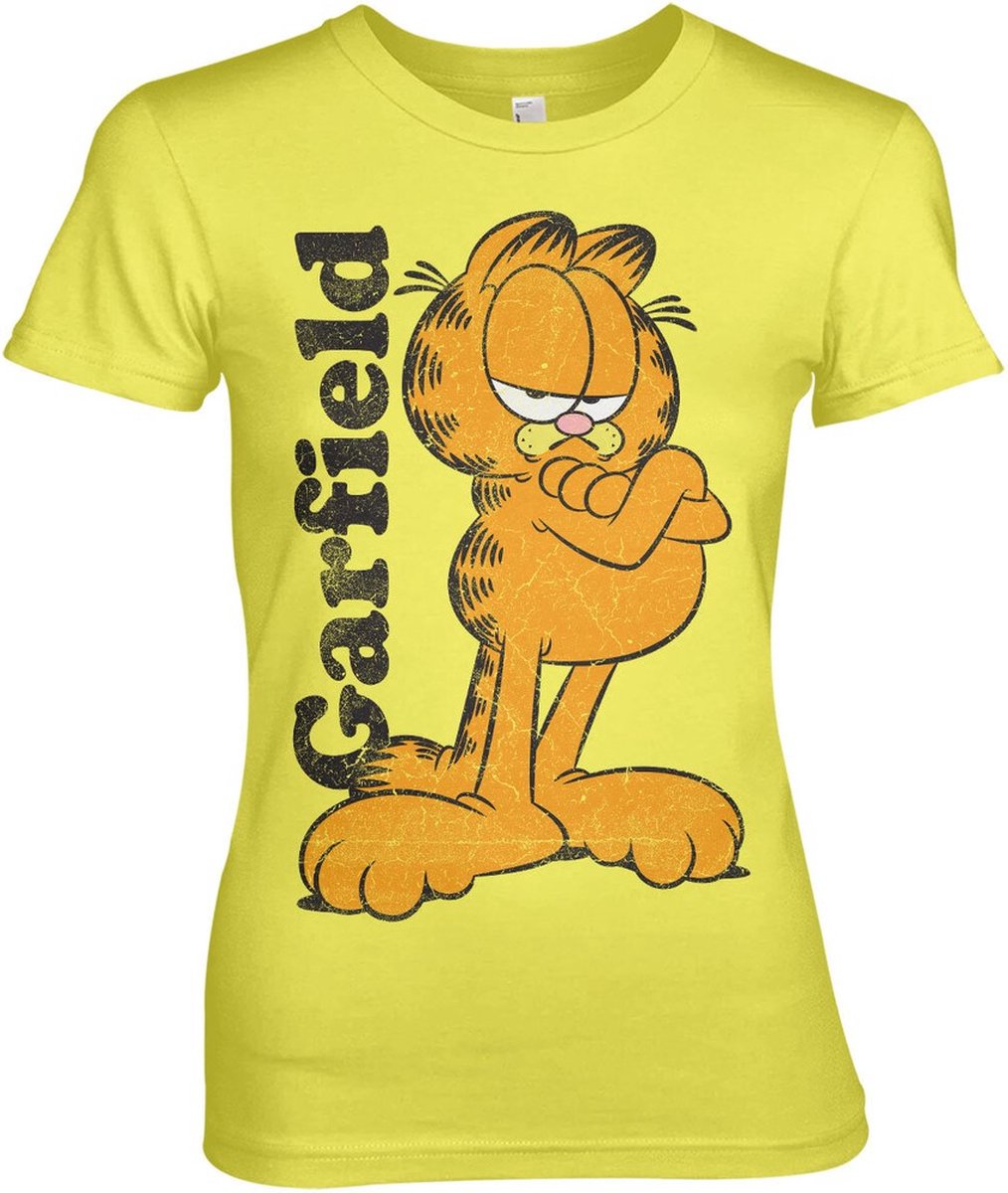 Garfield Girly Tee Damen T-Shirt Yellow-S