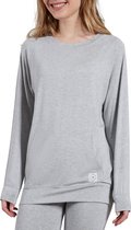 Tom Tailor Homewear top - 821 Grey - maat 46 (46) - Dames Volwassenen - Viscose- 64148-6085-821-46