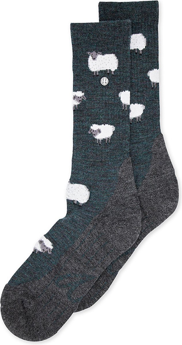 Alfredo Gonzales Wandelsok Wol Sheep AG-SK-Hike-02 142 Petrol/White/Grey M(42-45)