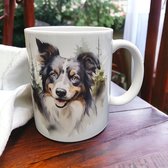 Mok Australian Shepherd Beker cadeau voor haar of hem, kerst, verjaardag, honden liefhebber, zus, broer, vriendin, vriend, collega, moeder, vader, hond